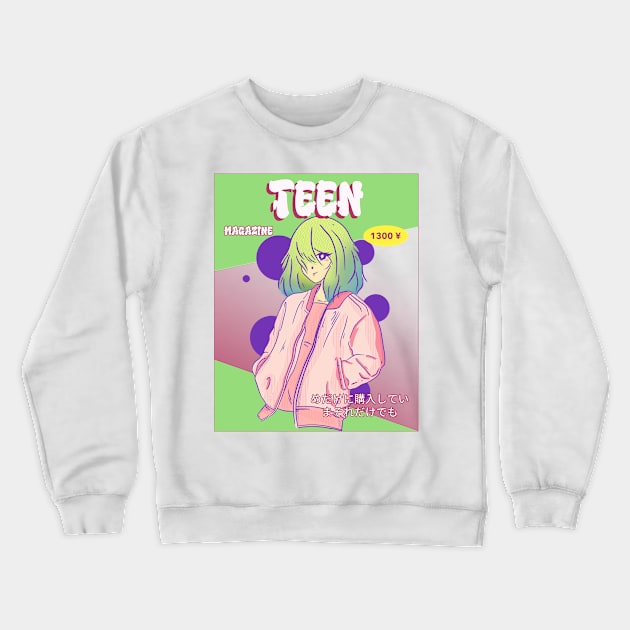 Teen Anime Magazine Crewneck Sweatshirt by GaroStudioFL